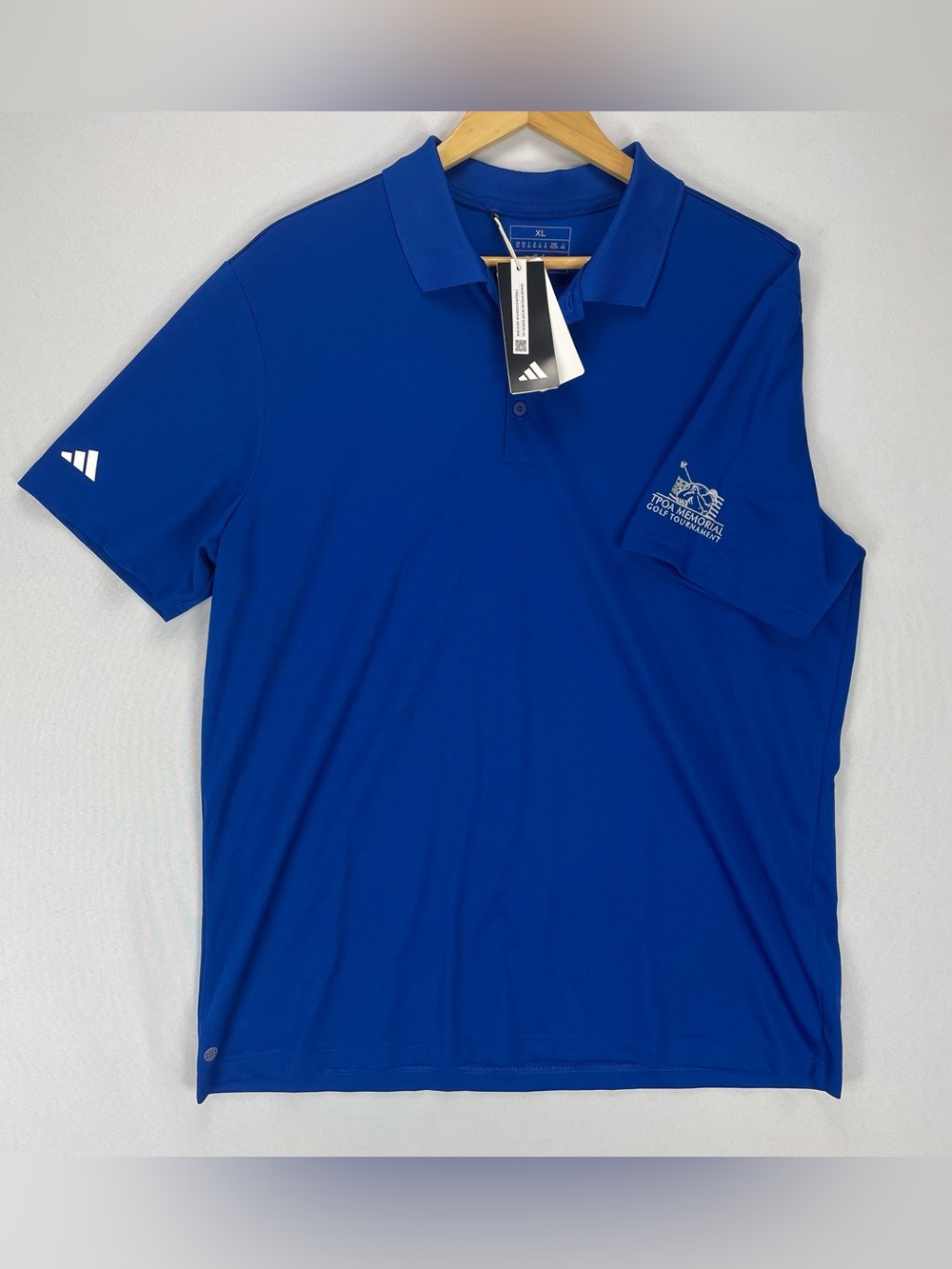 Adidas Golf Polo Shirt Men’s XL Blue TPOA Memorial Golf Tournament Embroidered